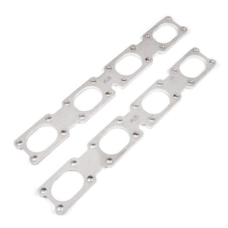 Stainless Works Chevrolet LT5 Flat Rectangular Port Header 304SS Exhaust Flanges 2in Primaries