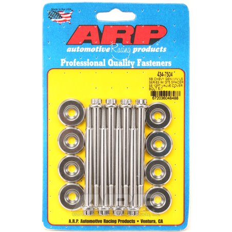 ARP SB Chevrolet Gen III/IV LS Series w/ 0.375 Spacer SS 12pt Valve Cover Bolt Kit