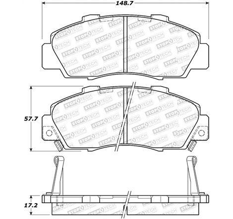 StopTech 91-05 Acura NSX Sport Performance Front Brake Pads