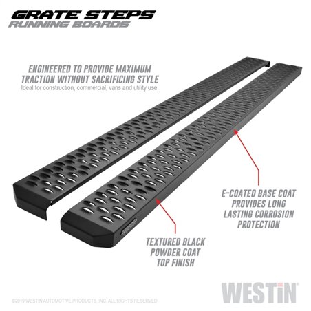 Westin Grate Steps Running Boards 79 in - Textured Black