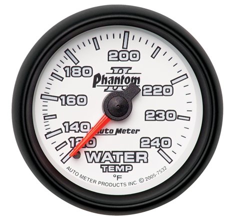 Autometer Phantom II 2-1/16in 120-240 Degree F Mechanical Water Temp Gauge