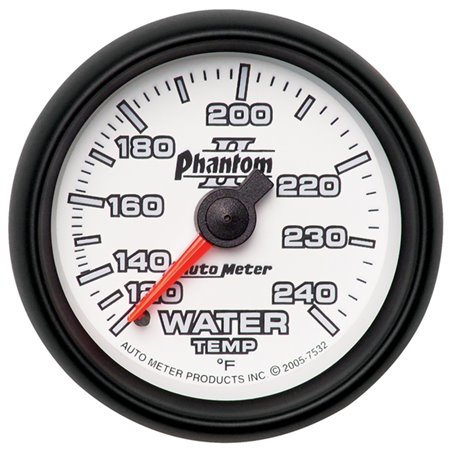 Autometer Phantom II 2-1/16in 120-240 Degree F Mechanical Water Temp Gauge