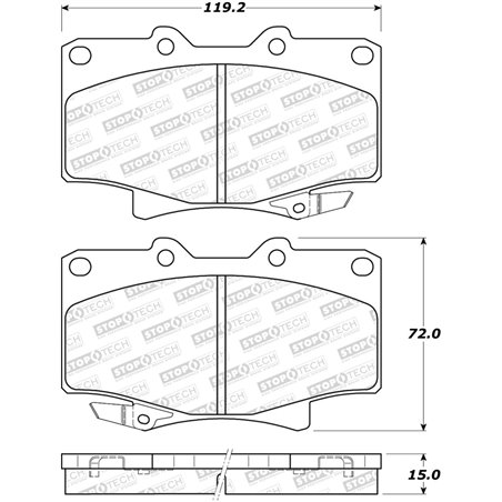 StopTech 90-92 Toyota Land Cruiser Sport Performance Front Brake Pads