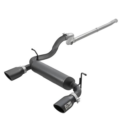 aFe Rebel Series 2.5in 409 SS Cat-Back Exhaust w/ Black Tips 18-19 Jeep Wrangler (JL) V6 3.6L