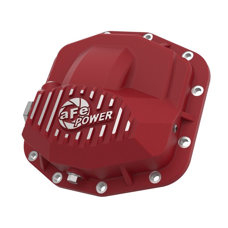 aFe Power Pro Series Front Differential Cover Red w/Machined Fins 18-19 Jeep JL (Dana M210)