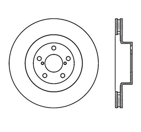 StopTech Power Slot 02-10 WRX Front Left Sportstop Slotted Rotor