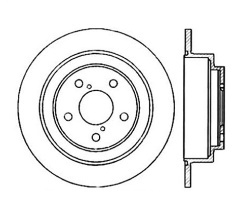 StopTech Power Slot 02-05 WRX Rear Left Sportstop Slotted Rotor