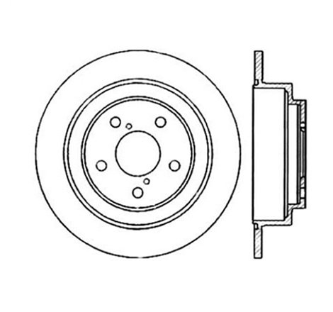 StopTech Power Slot 02-05 WRX Rear Right Sportstop Slotted Rotor