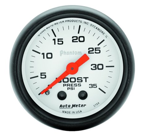 Autometer Phantom 52mm 35 PSI Mechanical Boost Gauge