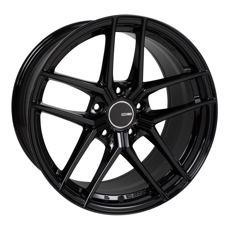 Enkei TY5 18x8 5x114.3 40mm Offset 72.6mm Bore Black Wheel