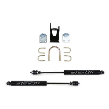 Fabtech 05-21 Ford F250/350 4WD Dual Stealth Steering Stabilizer Kit - Opposing Style