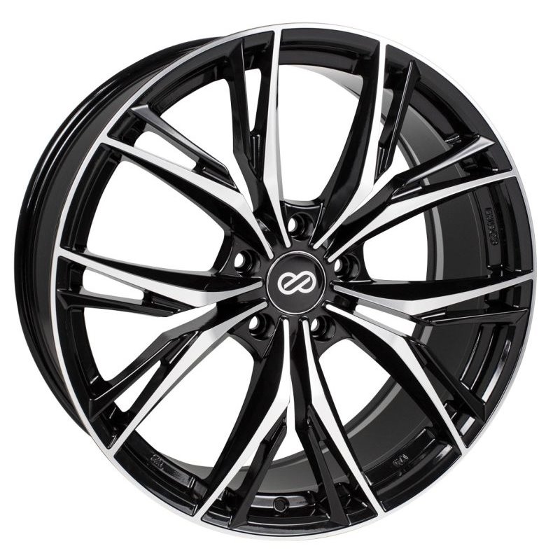 Enkei ONX 18x8 5x120 40mm Offset 72.6mm Bore Black Machined Wheel