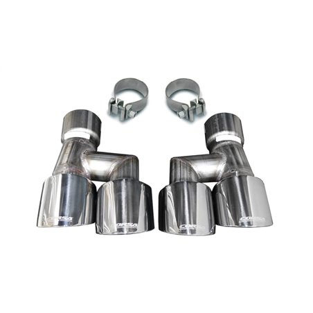 Corsa Twin 4.0in Polished Pro-Series Tip Kit (Clamps Included)