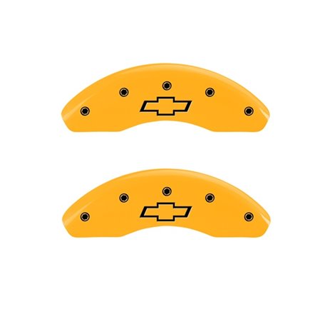 MGP 2 Caliper Covers Engraved Front Bowtie Yellow Finish Black Char 2006 Chevrolet HHR