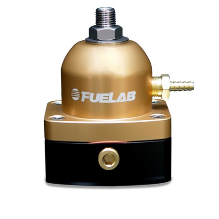 Fuelab 545 TBI Adjustable Mini FPR In-Line 10-25 PSI (1) -6AN In (1) -6AN Return - Gold