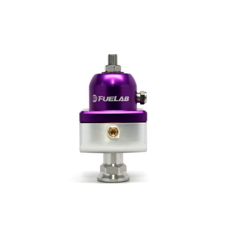 Fuelab 555 Carb Adjustable FPR Blocking 1-3 PSI (1) -8AN In (2) -8AN Out - Purple