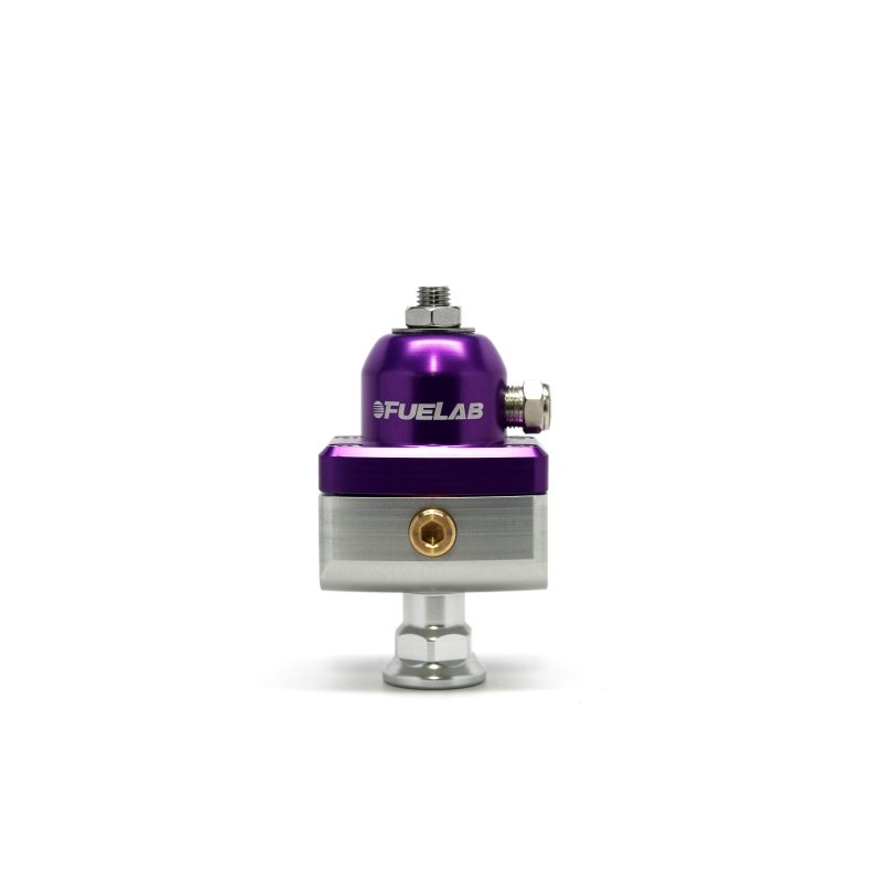 Fuelab 575 Carb Adjustable Mini FPR Blocking 4-12 PSI (1) -6AN In (2) -6AN Out - Purple