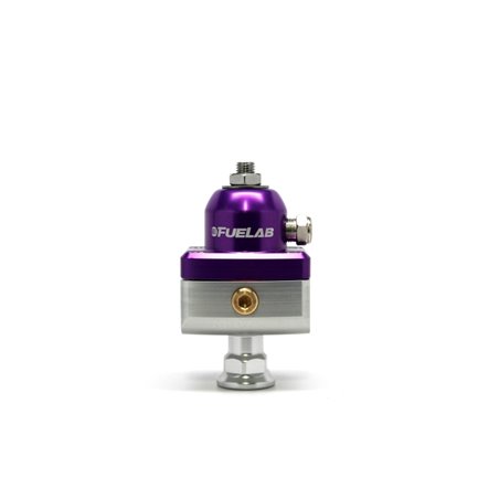 Fuelab 575 Carb Adjustable Mini FPR Blocking 4-12 PSI (1) -6AN In (2) -6AN Out - Purple