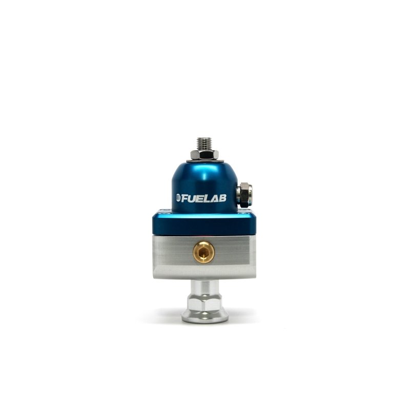 Fuelab 575 Carb Adjustable Mini FPR Blocking 1-3 PSI (1) -6AN In (2) -6AN Out - Blue