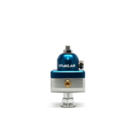 Fuelab 575 High Pressure Adjustable Mini FPR Blocking 25-65 PSI (1) -6AN In (2) -6AN Out - Blue