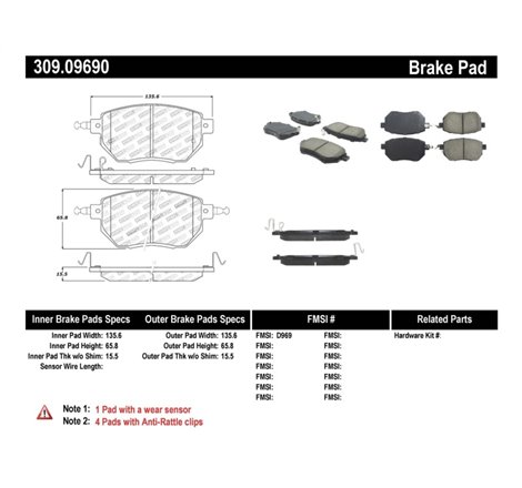 StopTech Performance 03-11/05 Infiniti / 05-06 Nissan Front Brake Pads