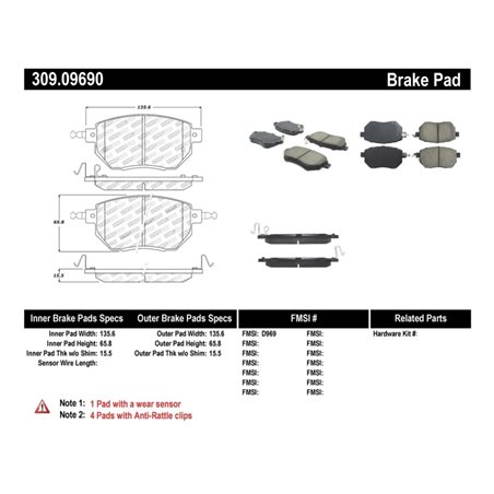 StopTech Performance 03-11/05 Infiniti / 05-06 Nissan Front Brake Pads