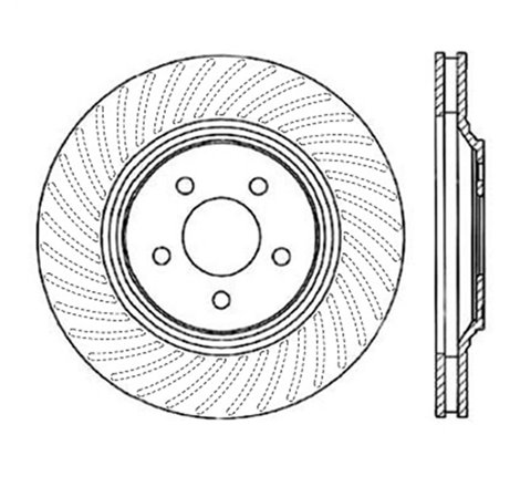 StopTech Power Slot 94-04 Ford Mustang Front Left Slotted Rotor