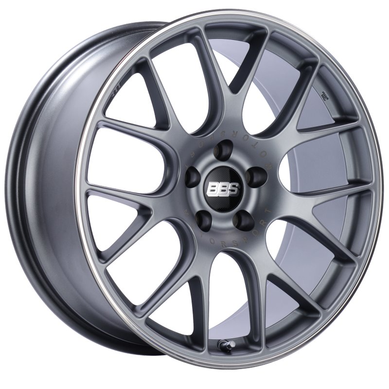 BBS CH-R 20x9 5x120 ET29 Satin Titanium Polished Rim Protector Wheel -82mm PFS/Clip Required