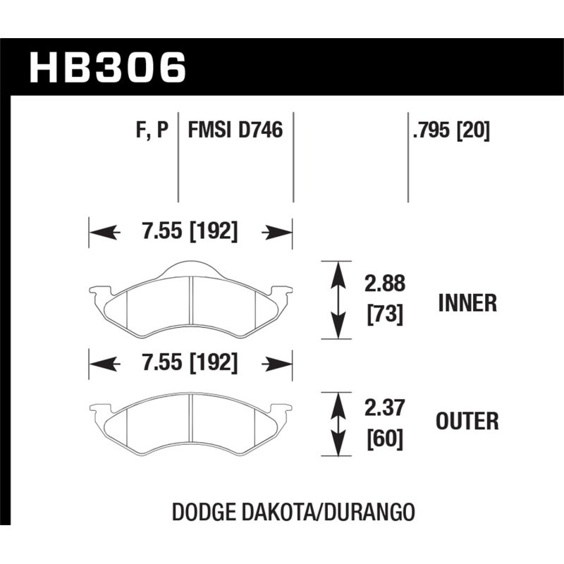 Hawk HPS Street Brake Pads