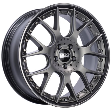 BBS CH-RII 20x8.5 5x112 ET42 Satin Platinum Center Black Lip SS Rim Prot Wheel -82mm PFS/Clip Req