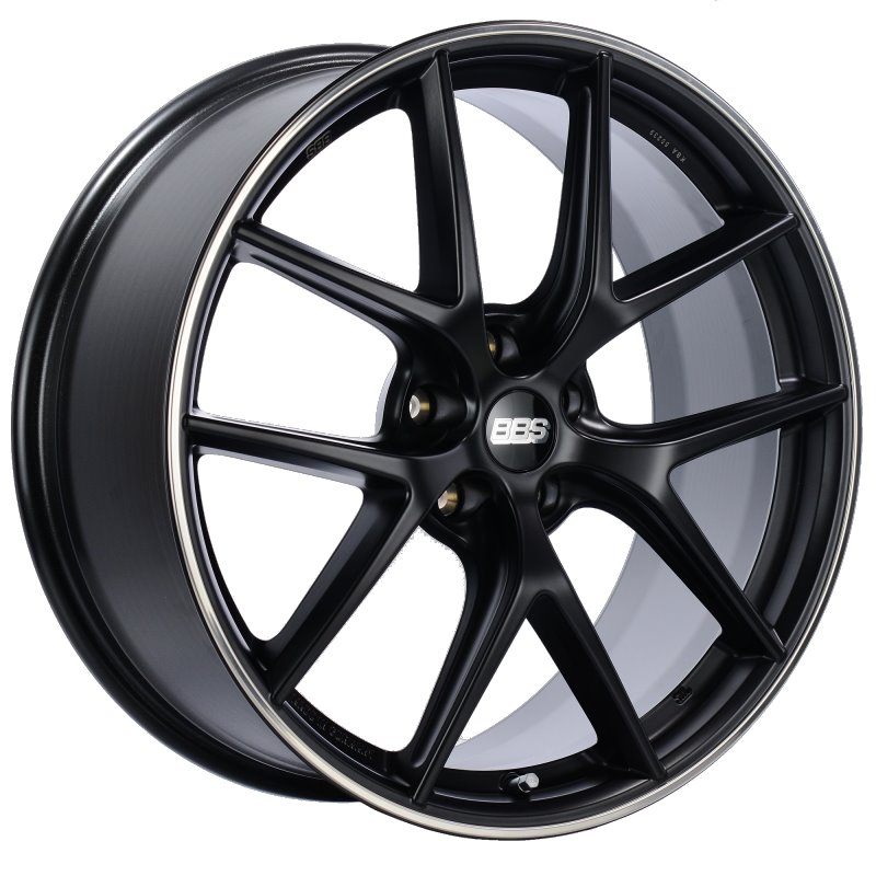 BBS CI-R 20x8.5 5x112 ET32 Satin Black Polished Rim Protector Wheel -82mm PFS/Clip Required