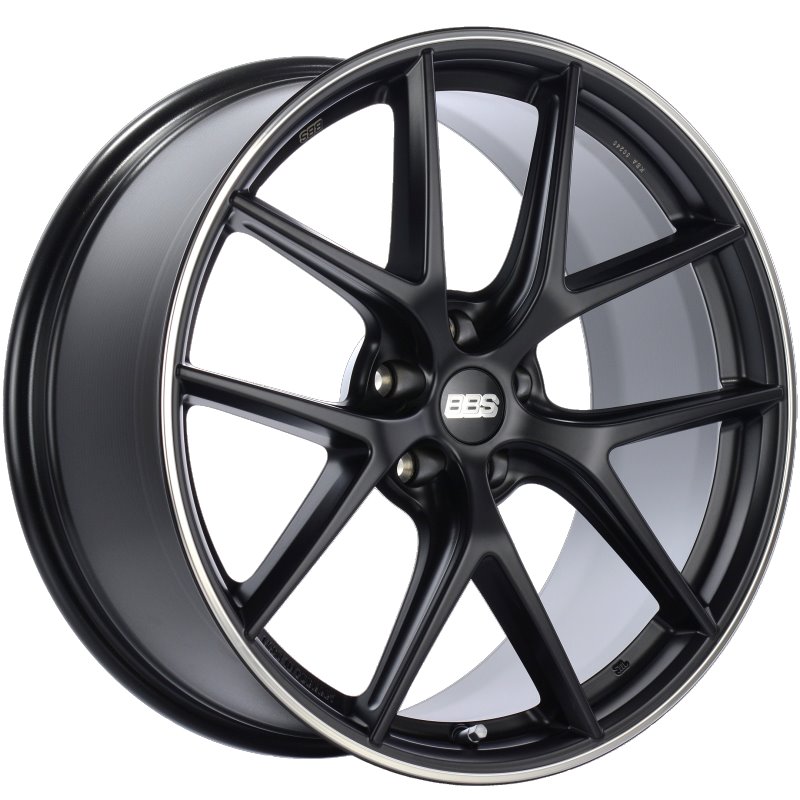 BBS CI-R 20x9.5 5x120 ET40 Satin Black Polished Rim Protector Wheel -82mm PFS/Clip Required