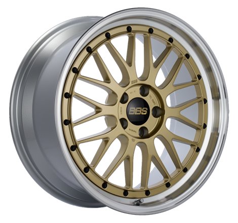 BBS LM 19x9 5x112 ET42 Gold Center Diamond Cut Lip Wheel -82mm PFS/Clip Required