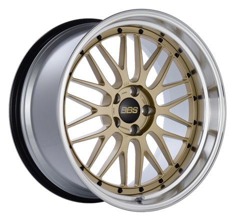 BBS LM 20x10.5 5x114.3 ET20 CB66 Gold Center Diamond Cut Lip Wheel