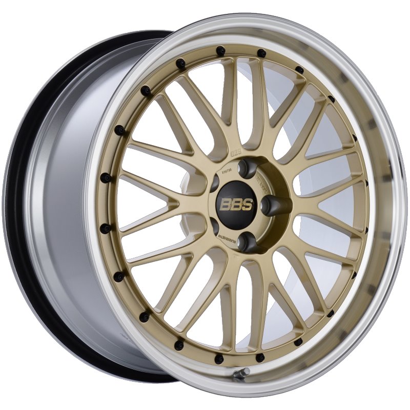 BBS LM 20x9.5 5x114.3 ET40 CB66 Gold Center Diamond Cut Lip Wheel