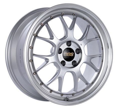 BBS LM-R 19x8.5 5x112 ET38 Diamond Silver Center Diamond Cut Lip Wheel -82mm PFS/Clip Required