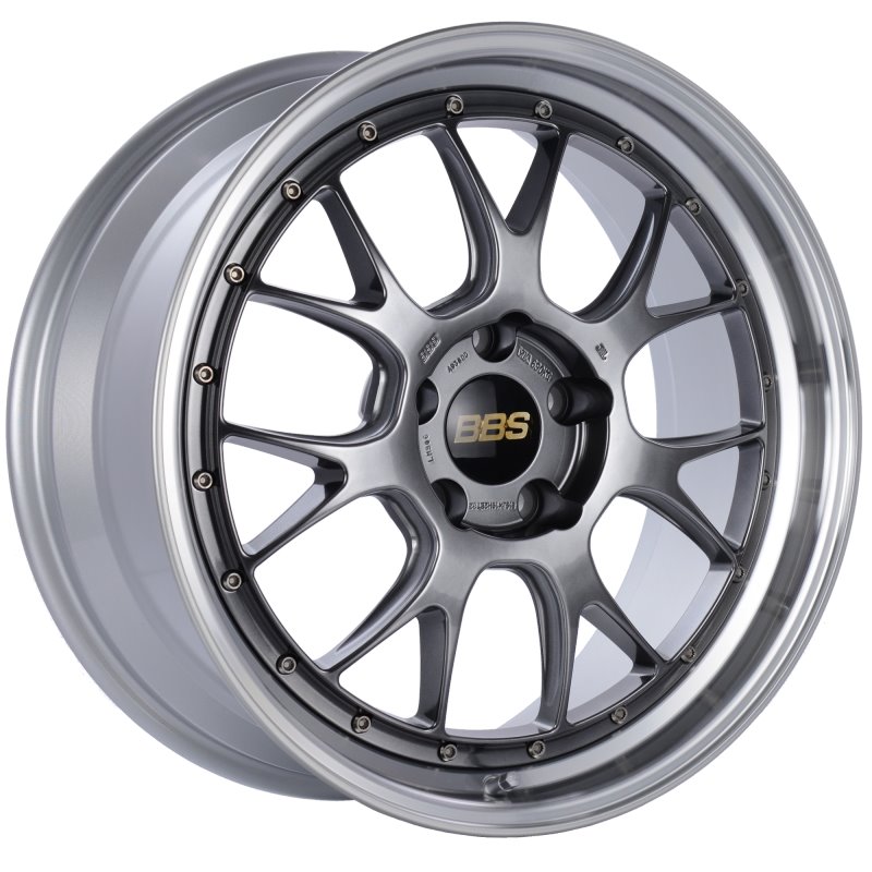 BBS LM-R 19x8.5 5x120 ET32 Diamond Black Center Diamond Cut Lip Wheel -82mm PFS/Clip Required