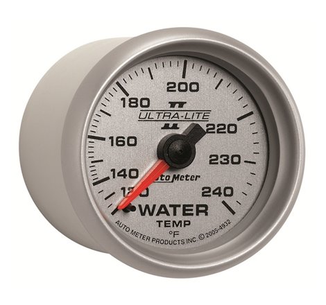 Autometer Ultra-Lite II 52mm 120-240 Deg F Mechanical Water Temp Gauge