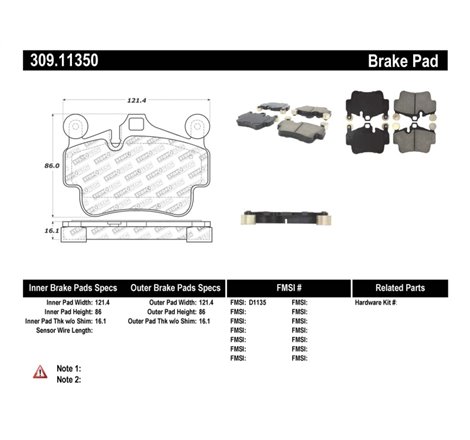 StopTech Performance 09-10 Porsche Boxster / 08-10 Boxster S/Cayman / 05-08 911 Front Brake Pads