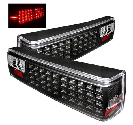 Xtune Ford MUStang 87-93 LED Tail Lights Black ALT-ON-FM87-LED-BK