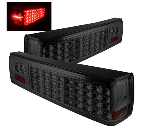 Xtune Ford MUStang 87-93 LED Tail Lights Smoke ALT-ON-FM87-LED-SM