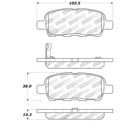 StopTech Street Touring 03-09 350Z Rear Brake Pads