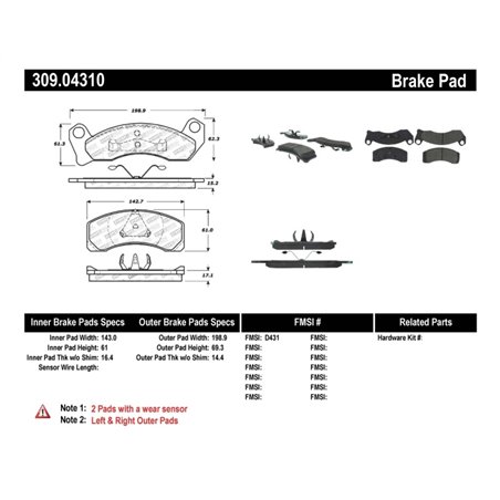 StopTech Performance Brake Pads