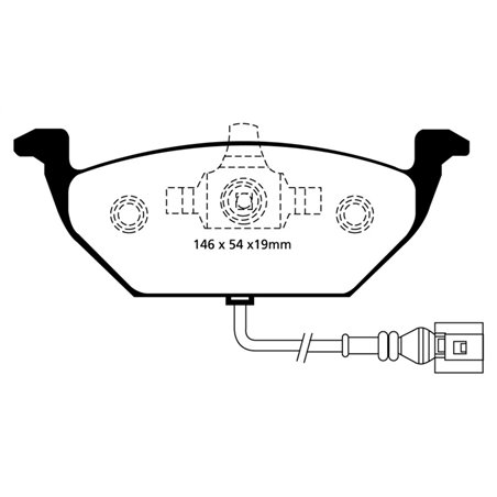 EBC 00-05 Volkswagen Beetle 2.0 Redstuff Front Brake Pads