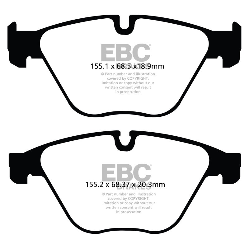 EBC 10+ BMW 535i 3.0 Turbo (F10) Yellowstuff Front Brake Pads