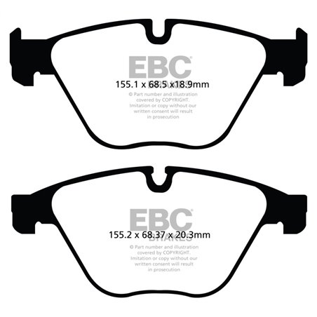 EBC 10+ BMW 535i 3.0 Turbo (F10) Yellowstuff Front Brake Pads