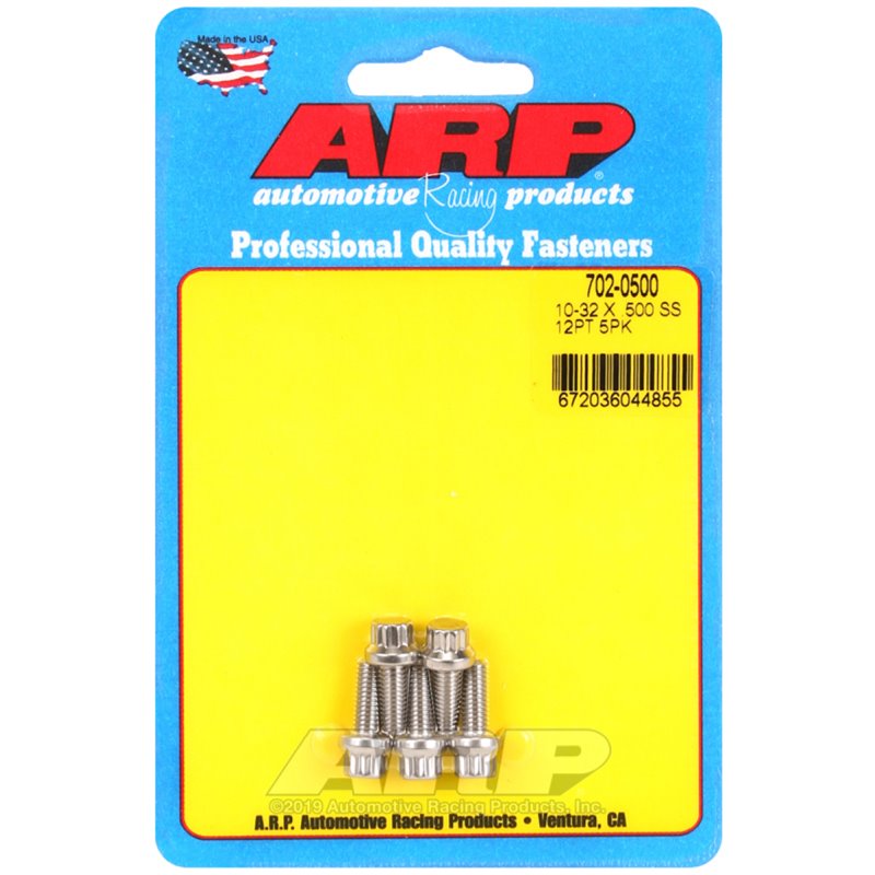 ARP 10-32 x .500 12pt SS bolts