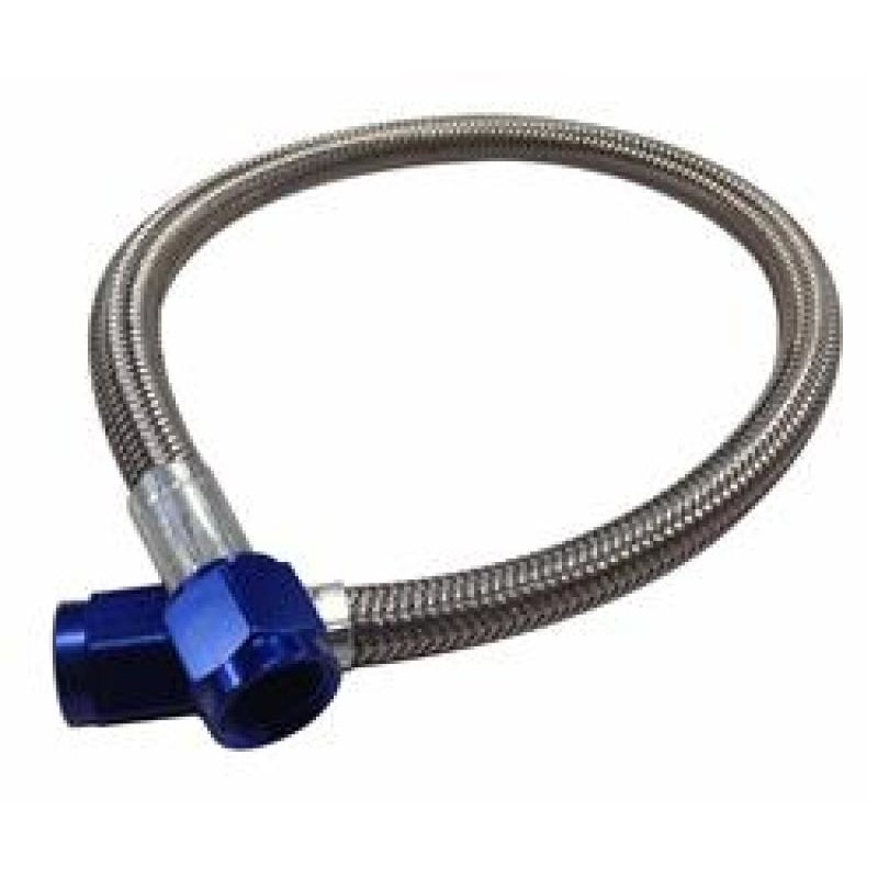 Fragola -4AN Hose Assembly Straight x Straight 48in Blue Nuts Nitrous Supply Line (4 Feet)