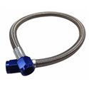 Fragola -4AN Hose Assembly Straight x Straight 96in Blue Nuts Nitrous Supply Line (8 Feet)