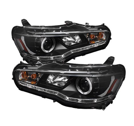 Spyder Mitsubishi Lancer/EVO-10 08-14 Projector Xenon/HID- LED Halo DRL Blk PRO-YD-ML08-HID-DRL-BK